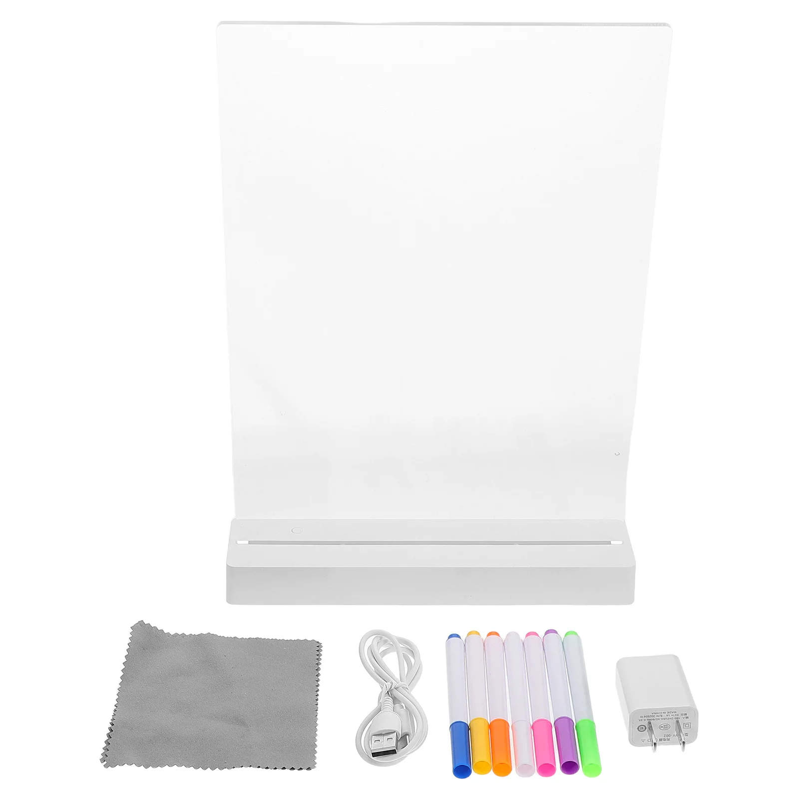 1 مجموعة Led لوحة الرسم 8.5X11 بوصة مضاءة لوحة الكتابة للأطفال قابل للمسح توهج لوحة رسائل عرض علامة الاكريليك الشفاف #1