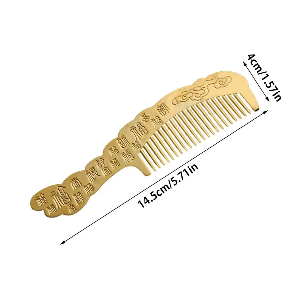 خمر Colorfast الطاووس النحاس مشط مكافحة ساكنة اليدوية هدية النحاس النقي مشط الشعر مشط ديكور المنزل خلع الملابس #6