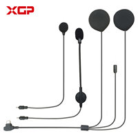 XGP X2 Motorcycle Intercom Headphone Accessories Bluetooth Helmet Headset Interphone Headphone Jack Plug&Mount Bracket Set