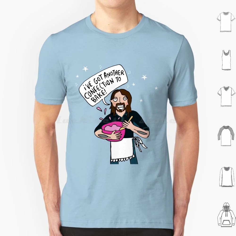 حلوى خبز تي شيرت كبير الحجم 100% قطن ديف جروهل الطبال جيتار فو جروهل فان