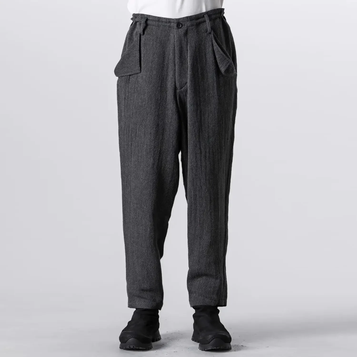 

YOJI OOAK оригинальный дизайн темные леггинсы дизайн с карманами повседневные брюки завуженные брюки мужские трендовые брюки