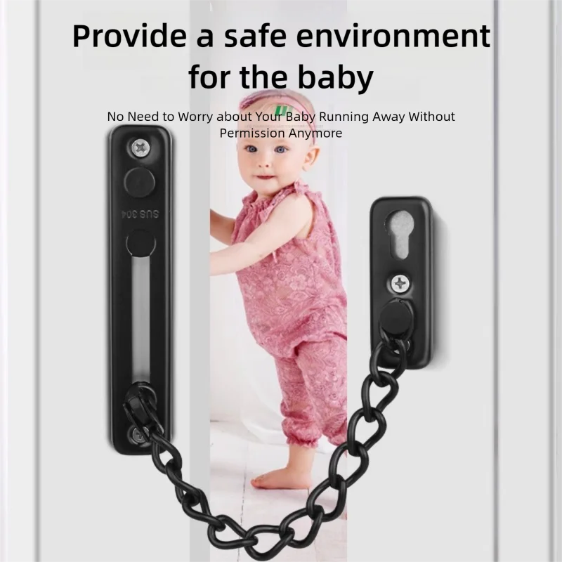 Hotel & Home Stainless Steel Anti-Lock Door Chain, Anti-theft Chain, Security Protection Home Door Lock, Multi-color Optional