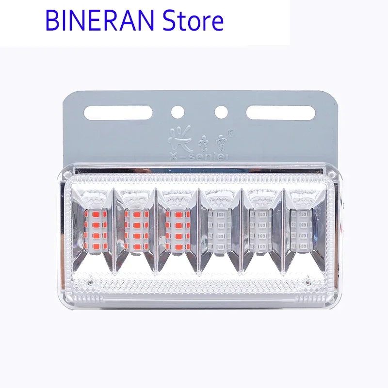 24V ultra bright ground waterproof edge light for large truck, LED side light with width, waist, red and blue flashing lights
