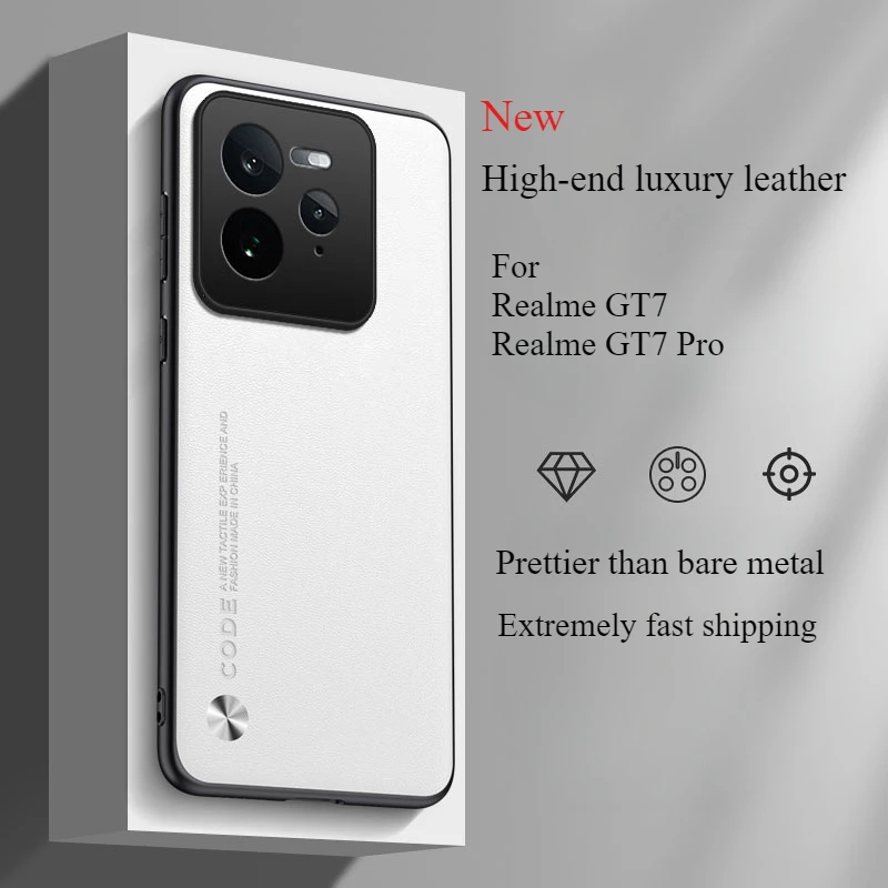 Case For Realme GT7 Pro Business Style Luxury Leather Skin-friendly Cover For Realme GT 7 Pro Shockproof Bumper Funda