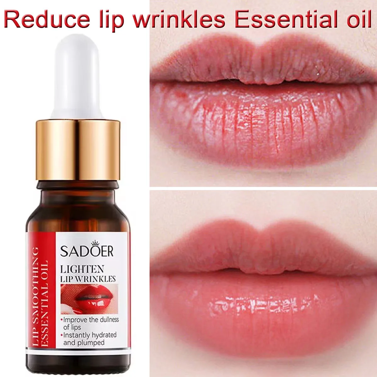 Reduce Lip Wrinkles Essential Oil Instant Volumising Lip Plumping Serum Lighten lip lines Moisturizing Sexy Plump Lip Balm Care