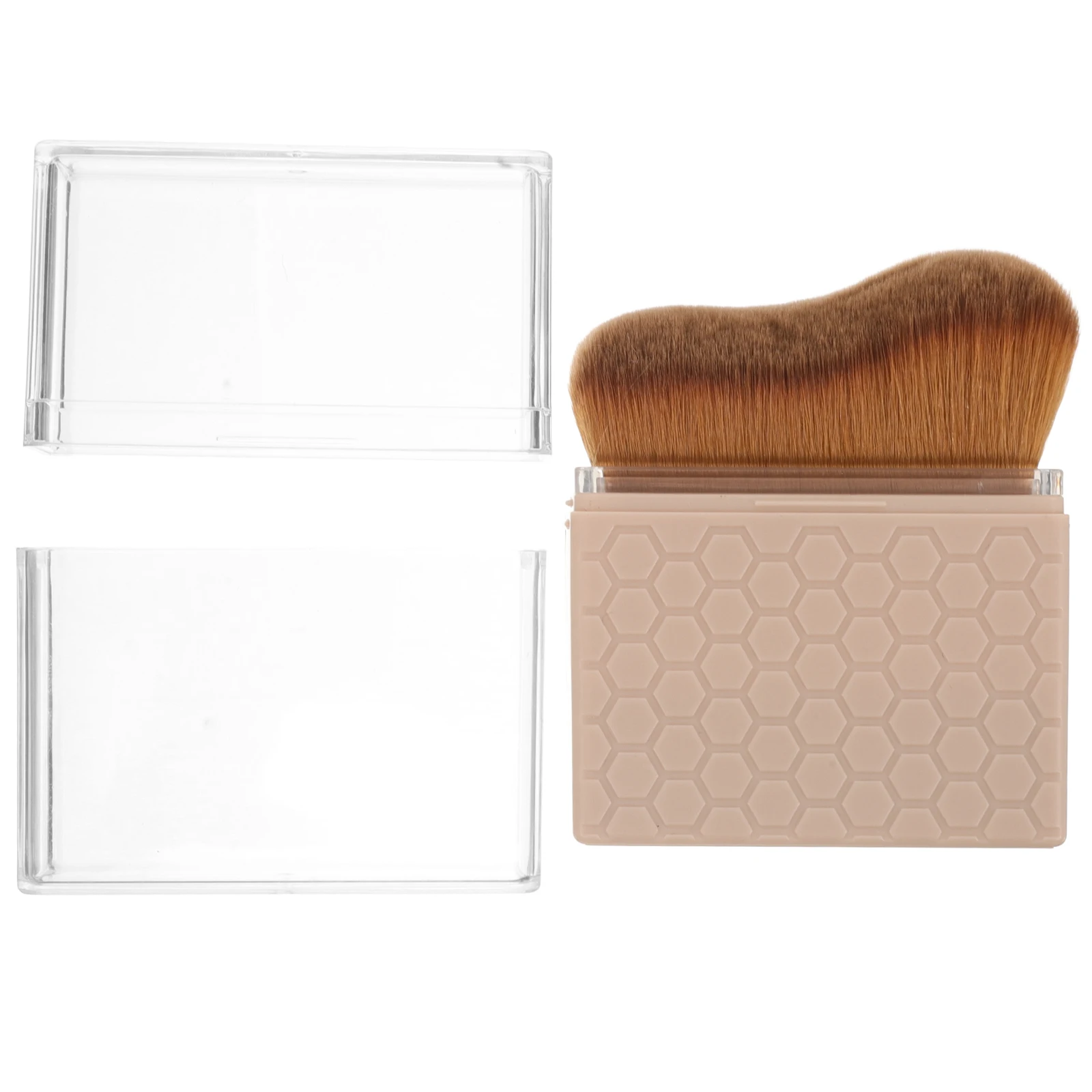 แปรงทาสีแทนแบบมีฝาปิด ดีไซน์คลื่น ขนแปรงนุ่ม สำหรับทารองพื้น บลัชออน แป้ง ใช้งานสะดวก เหมาะสำหรับการเดินทาง ใช้ได้ทั้งผิวหน้าและผิวกาย