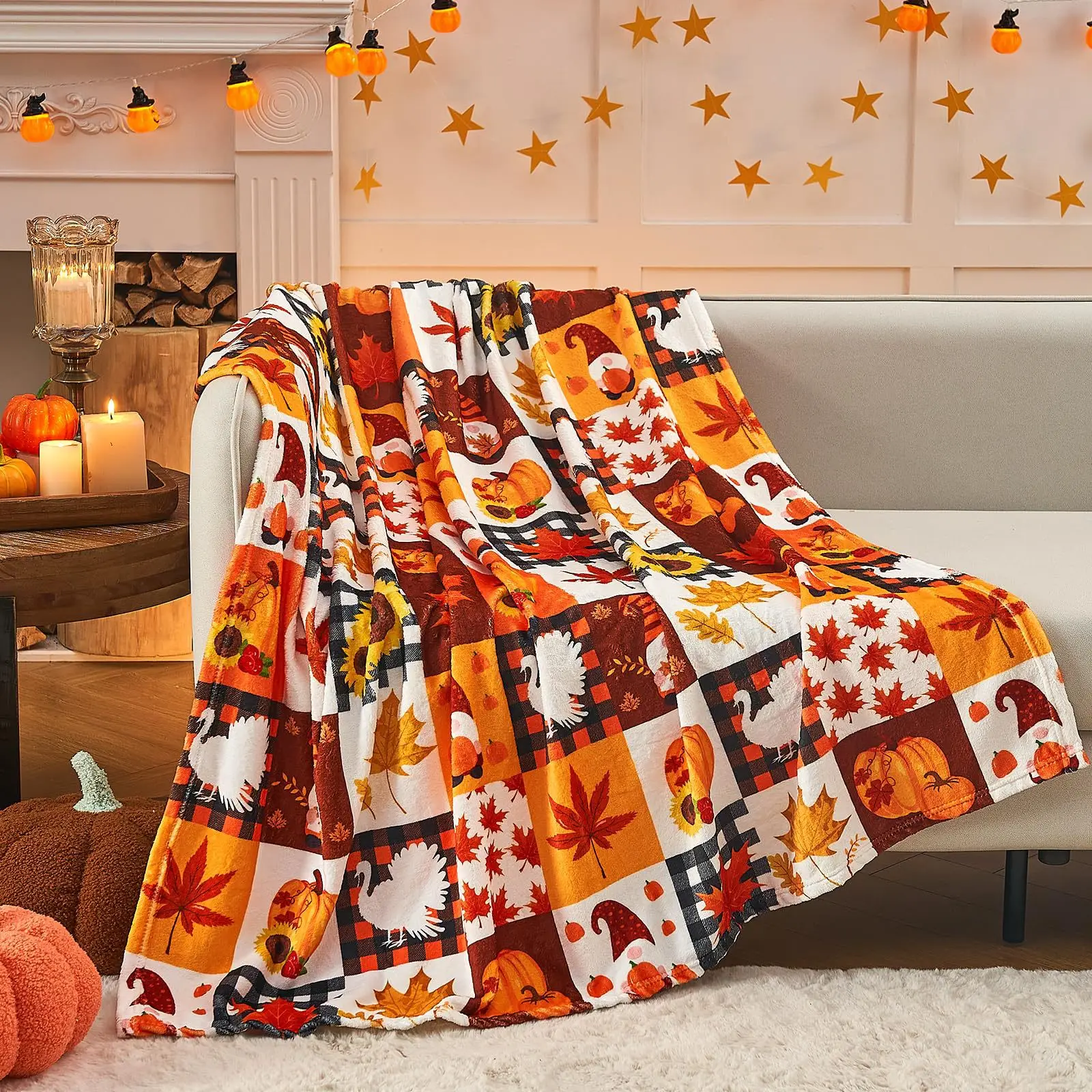 Halloween Themed Printed Flannel Blanket Coral Fleece Nap Blanket Air Conditioner Blanket Gift Anime Blanket Factory Wholesale