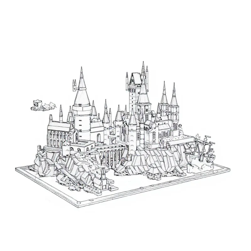 

2025 новые строительные блоки с замком во дворе, DLY, сборочная технология, строительные блоки, серия игрушек для детей и взрослых, рождественские подарки