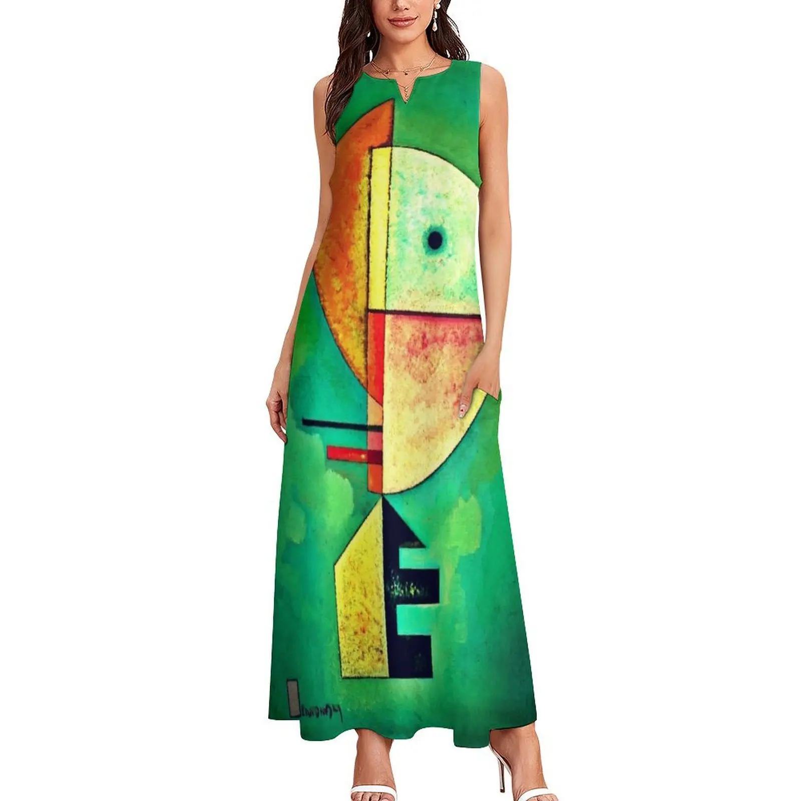 Upward by Vasily kandinsky Kandinsky's Abstract Art Long Dress Bride dresses elegant dress Dress