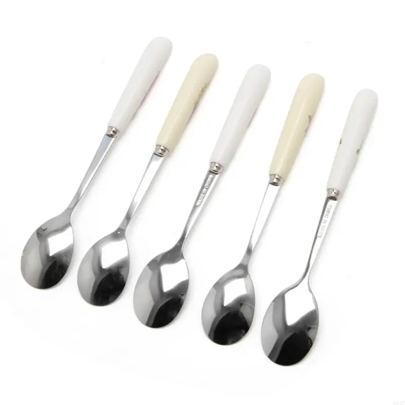 N84C 1PC Coffee Spoon com cerâmica Handle Handle Coffee Powder Making Stain