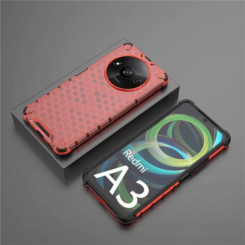 For Xiaomi Redmi A3 Case Redmi A3 Cover Honeycomb Design Bumper Shield Protective Back Phone Cases For Xiaomi Redmi A3 Funda