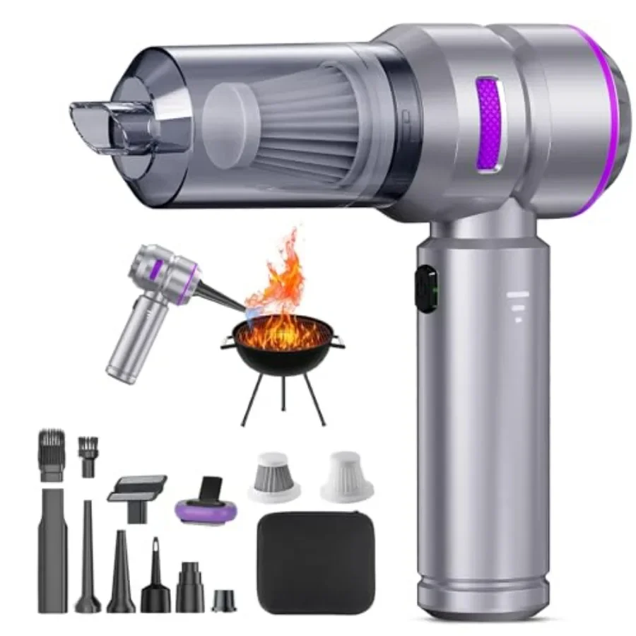 

22000PA Handheld Vacuum Cordless, 4-in-1 Car Vacuum Portable Cordless for Suction/Blowing/Extraction/Inflation, with Brushless M