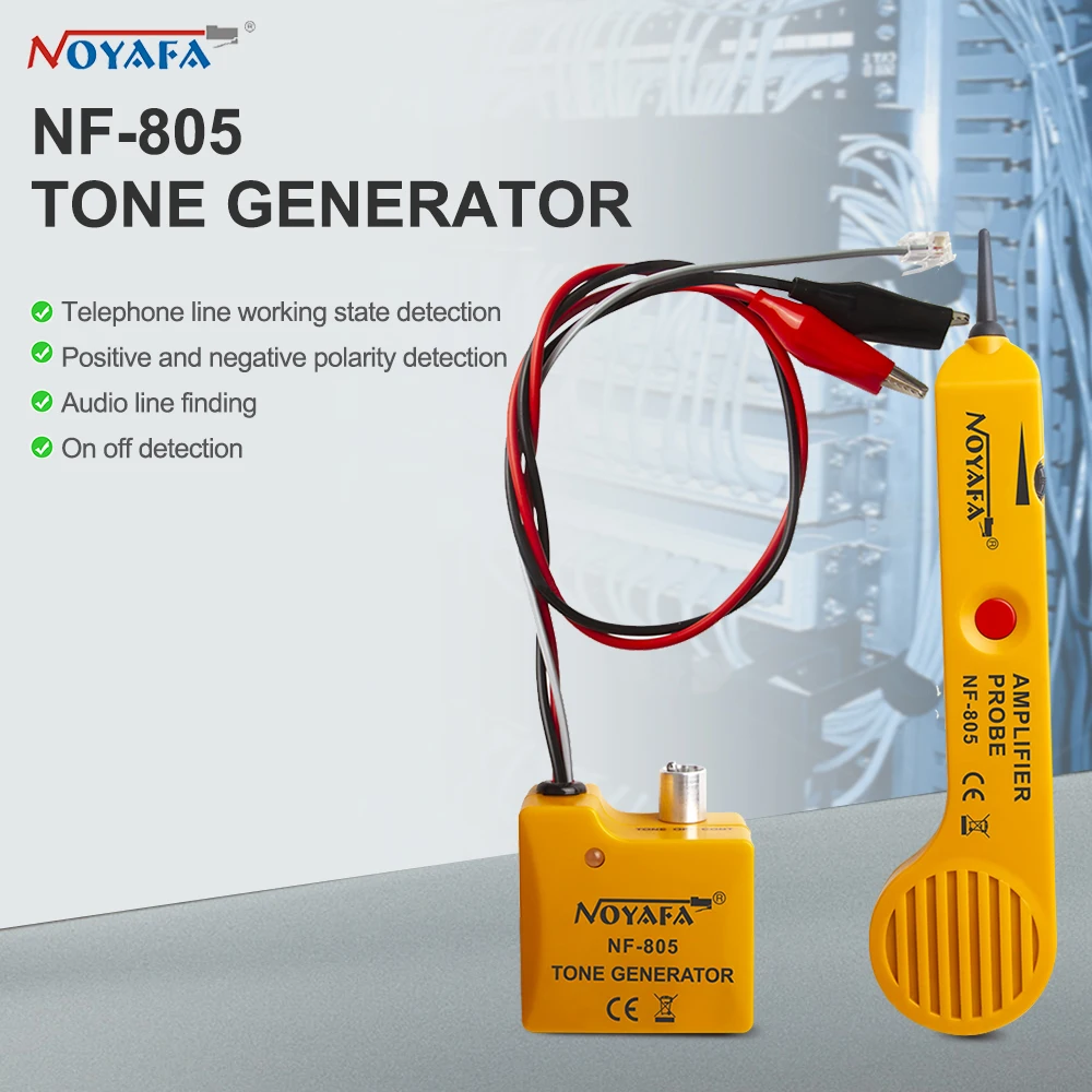 Noyafa-cable Tester com Volume Ajustável Gerador de Tom Alta Precisão Wire Tracer Amplificador Indutivo Nf805 200ep
