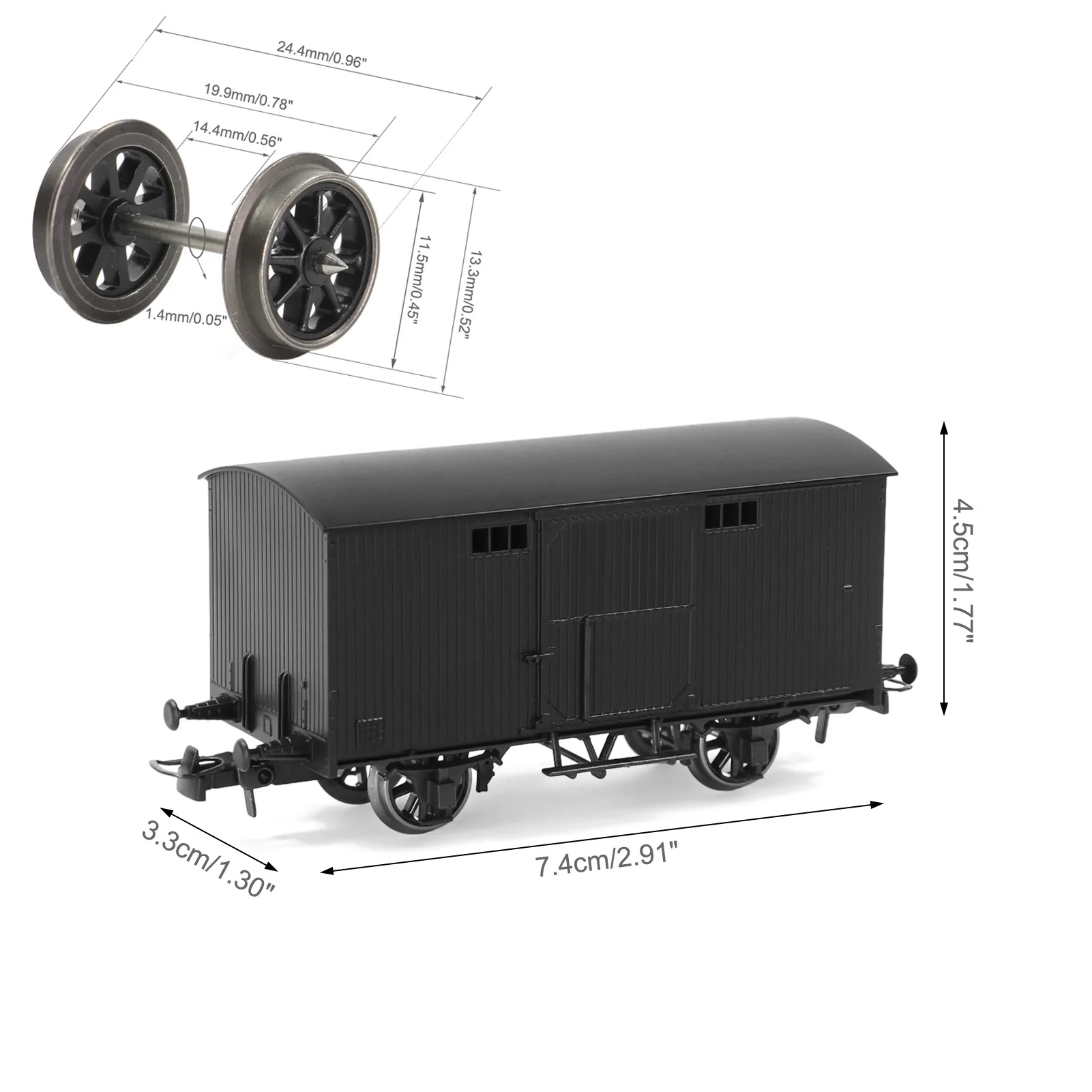 Evemodel 1pc Model Trains HO Scale 1:87 20ft Box Car Wagon 20\' Railway Boxcars C8728