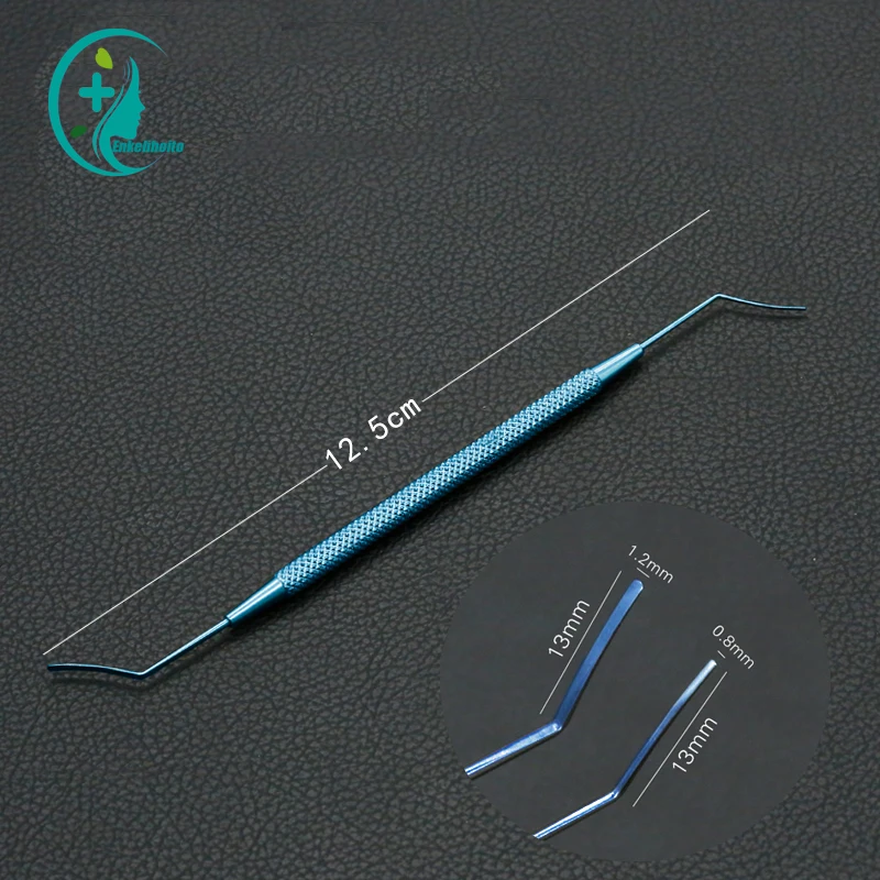 Couteau à déchiqueter à tête unique en acier inoxydable pour touristes, récupération d'iris, Cristal du titane affleurant, 0.8mm, 1.2mm