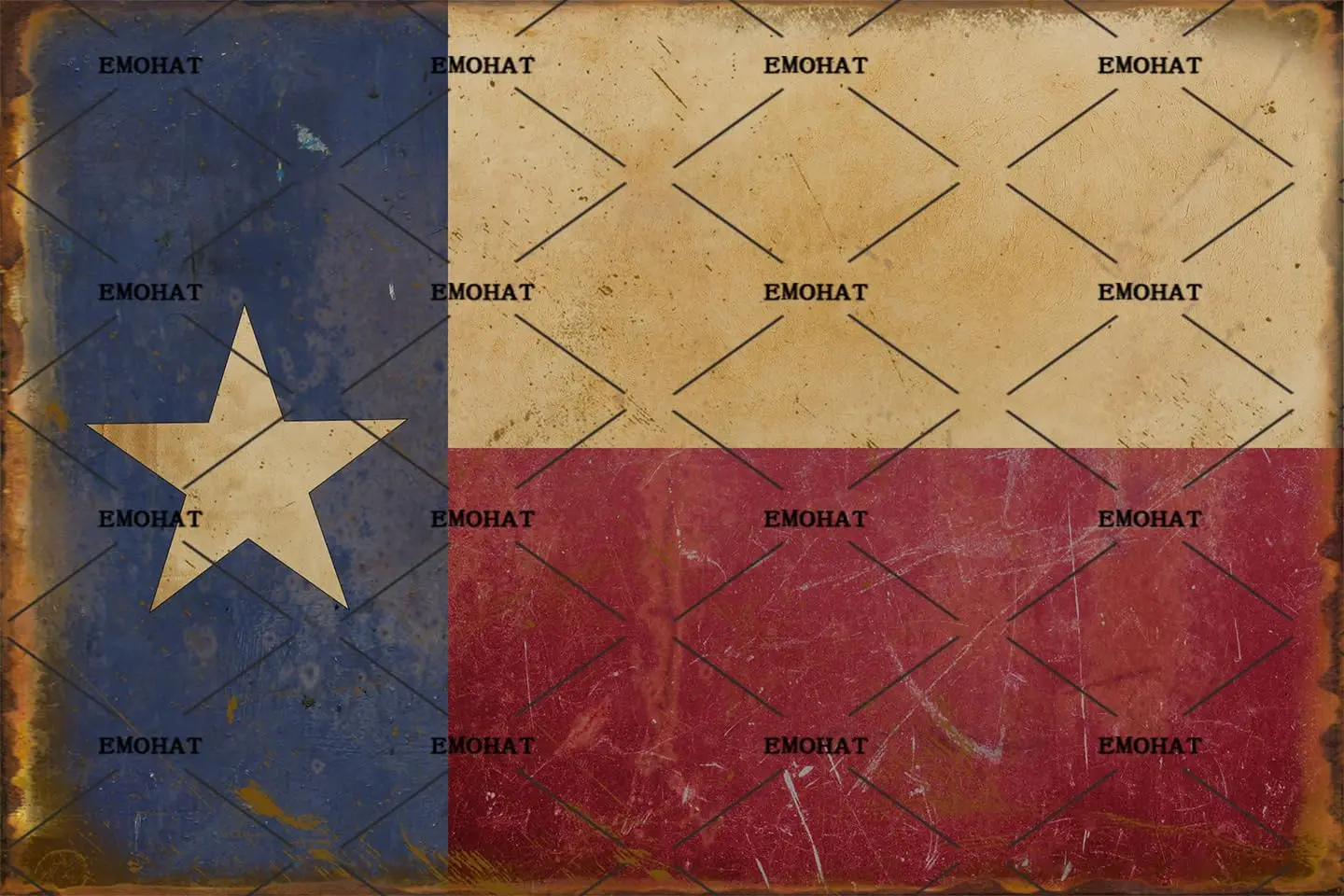 EMOHAT Metal Vintage Tin Sign Iron Art Decor Texas State Flag Patriotic Lone Star State Metal Sign Decor Tin Aluminum Sign  sign