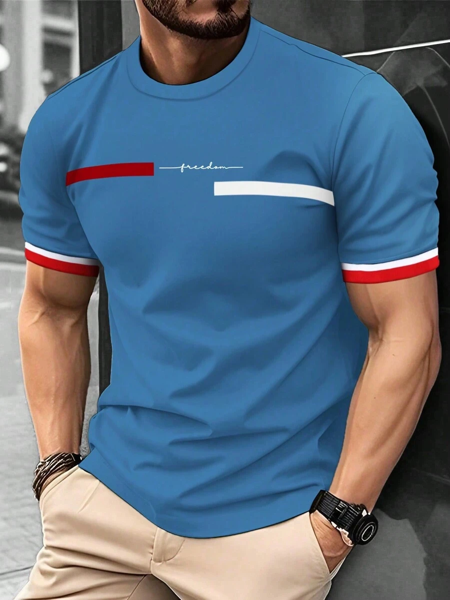 

Daily Men's T-Shirt Summer Simple Casual Fashion Short Sleeve Tops Classic Solid Color Style Plus OverSize Loose Men's Clothing