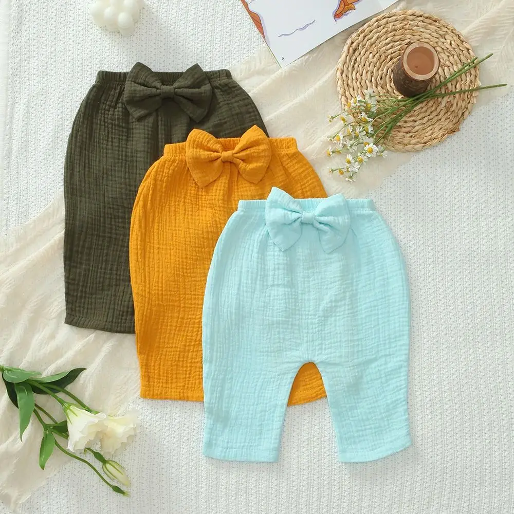 

Комплект из 3 базовых осенних брюк для младенцев, мягкие хлопковые штаны с эластичным поясом, свободные однотонные леггинсы для мальчиков и девочек