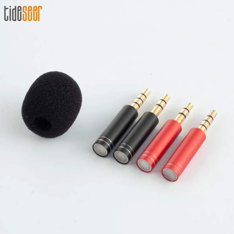 

100pcs Portable Wireless Mic Small Mini Metal Microphone 3.5mm Jack for Cell Phone PC Recorder Laptop Computer