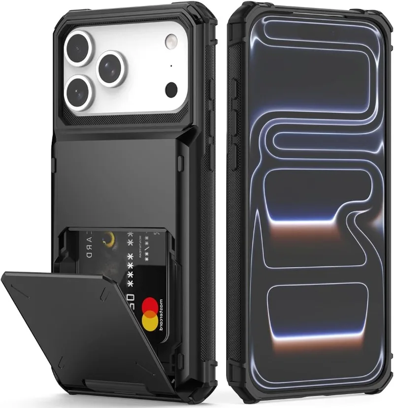 Hülle für iPhone 18 Pro Max 17 16 Pro Max 15 14 13 12, robuste Brieftaschenhülle mit verstecktem Klappschlitz, schützende harte Rückseite, Coque Fundas – Detail 6