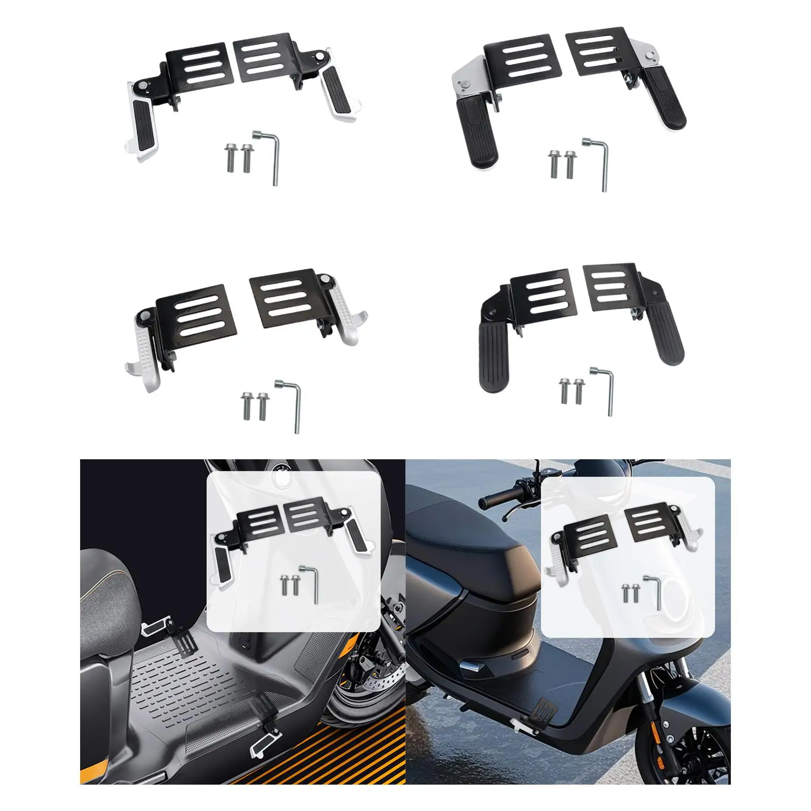 2x Electric Bike Folding Pegs for Foot Foldable Pedals Parts Replace Easy