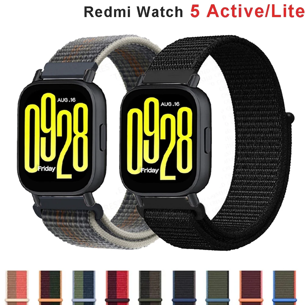 【セール中】22mm腕時計ストラップ Redmi watch 5 active/5 lite スマートウォッチベルト ナイロンループブレスレット correa Xiaomi Redmi watch5 activeバンド用