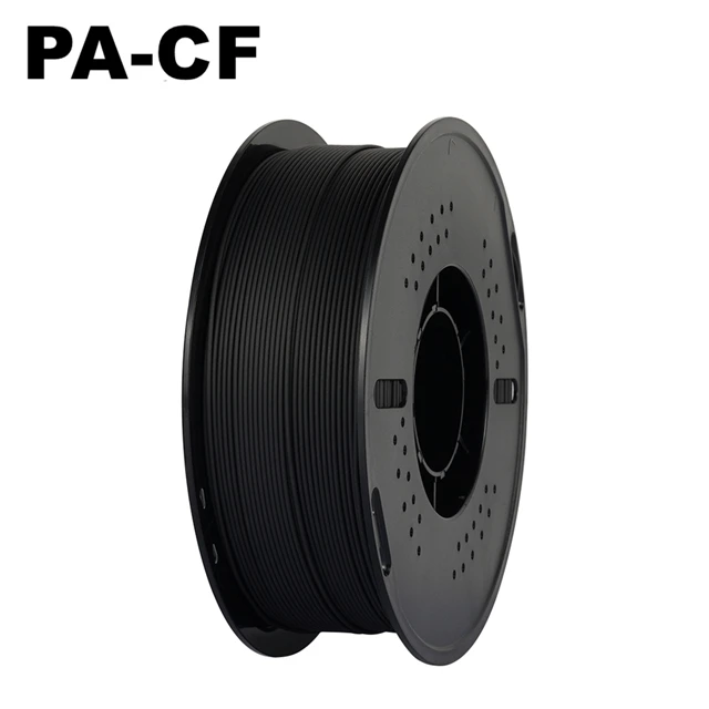 KINGROON Koolstofvezel Nylon Filamnent 1,75 mm 1 kg (2,2 lbs) PA-CF Hittebestendigheid en onderste krimp 3D-printermateriaal Zwart