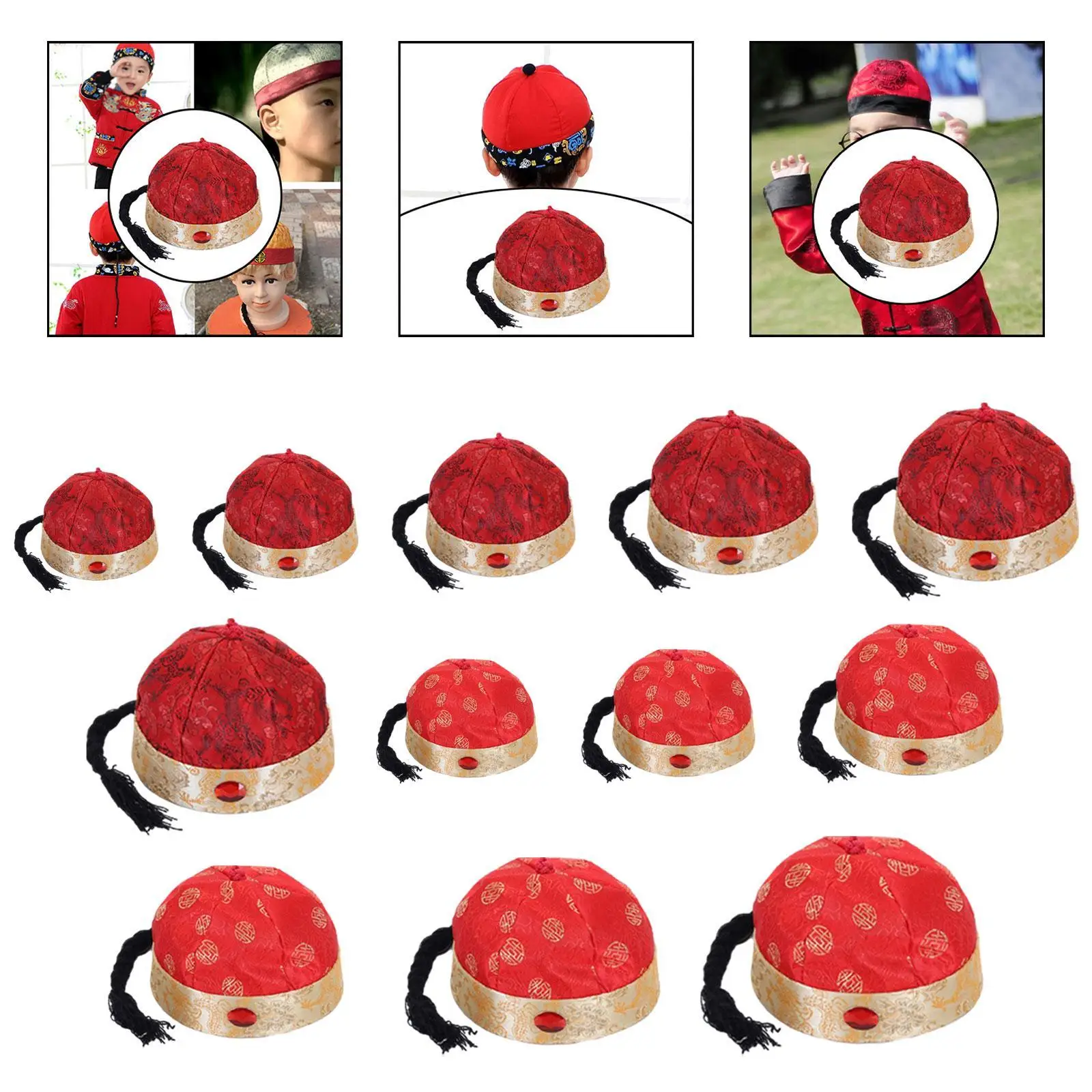 

Китайская восточная шляпа, головной убор, традиционная шляпа императора Цин для танцев