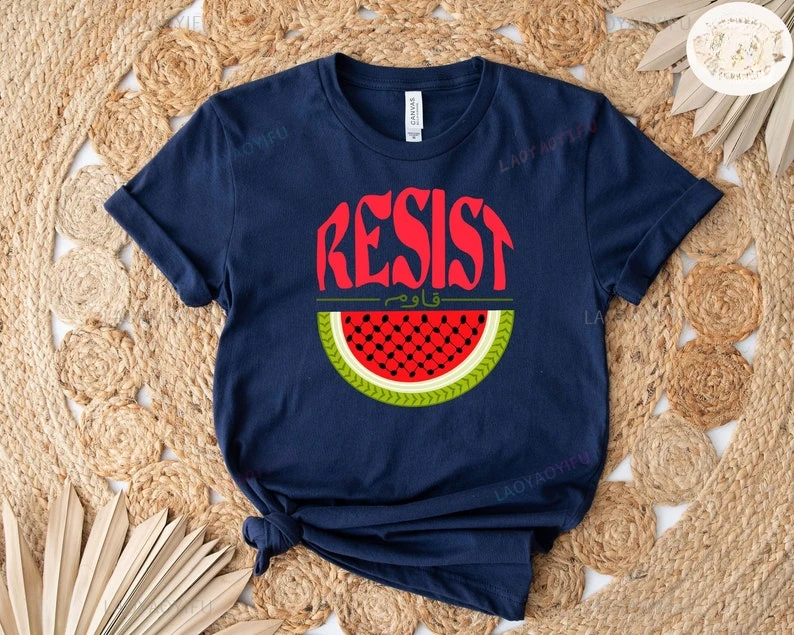 Watermelon Resist Graphic T Shirts It\'s Not A Watermelon Woman Man Summer Outdoors High Quality Cotton T-shirt Ropa Hombre