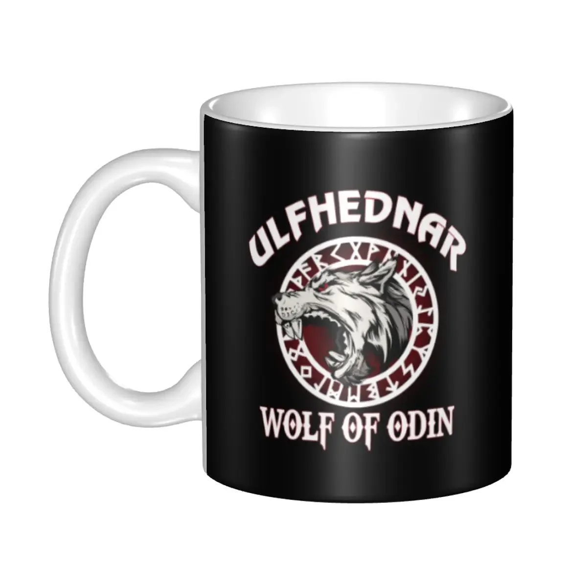 DIY Viking Shield Ceramic Mugs Personalized Valhalla Coffee Cups Creative Gift