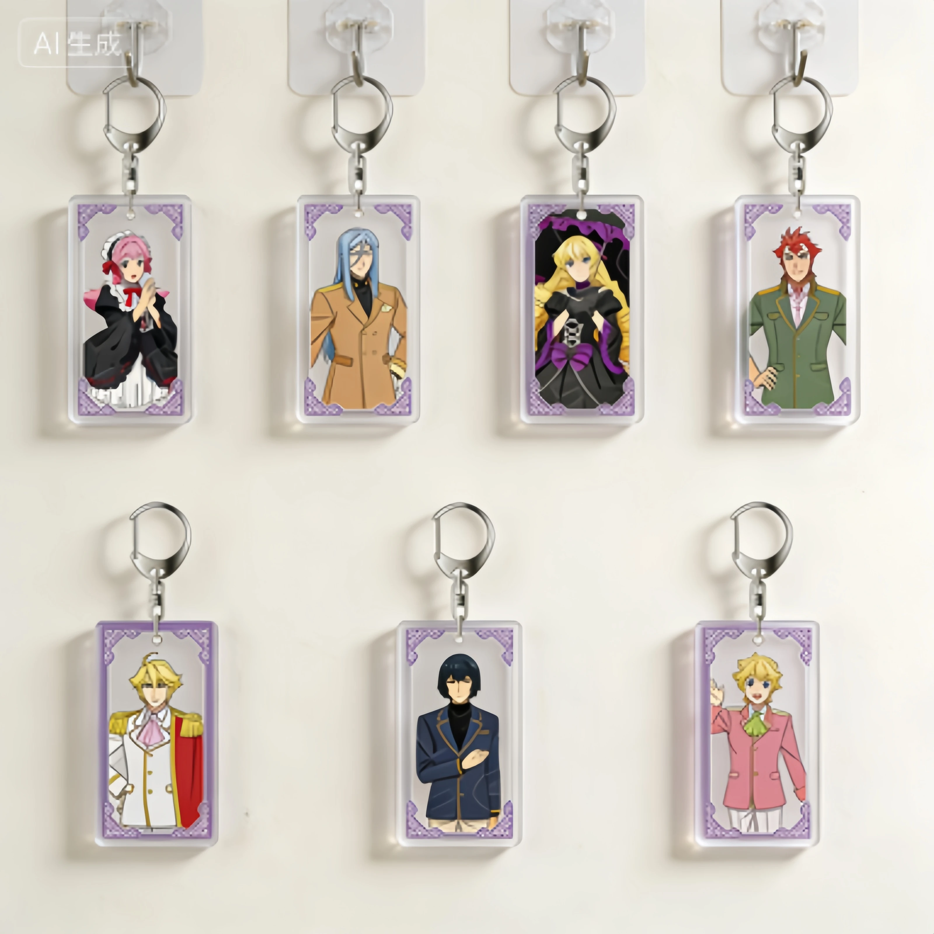 Wholesale From Bureaucrat to Villainess Keychain Bag Charms Pendant Friends Gift Fans Fun Key Chain Cute Souvenir Creative 6cm