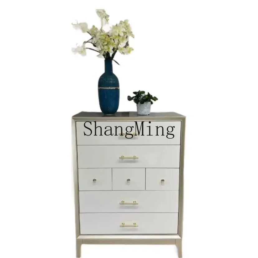 

ZYY light luxury solid wood seven-chest cabinet living room sofa side locker bedroom storage multi-chest cabinet