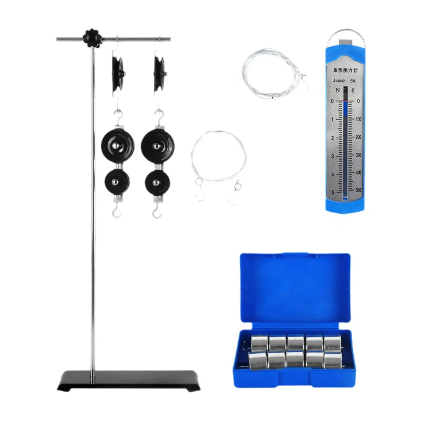 Riemenscheiben-Set für physikalische Experimente, Lehrmittel, stabiler Code-Box mit Metallhaken