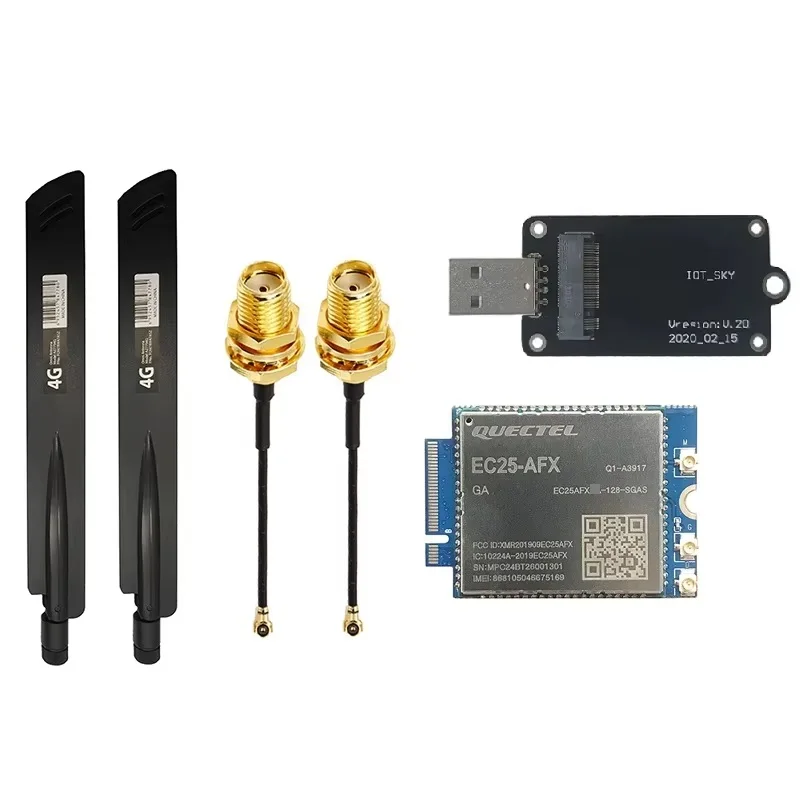 Quectel EC25 EC25-AFX  EC25-EUX LTE Cat4 M.2 Module with SIM card slot / accessories kit Optional ,Adapter,Pigtails ,4G Antennas