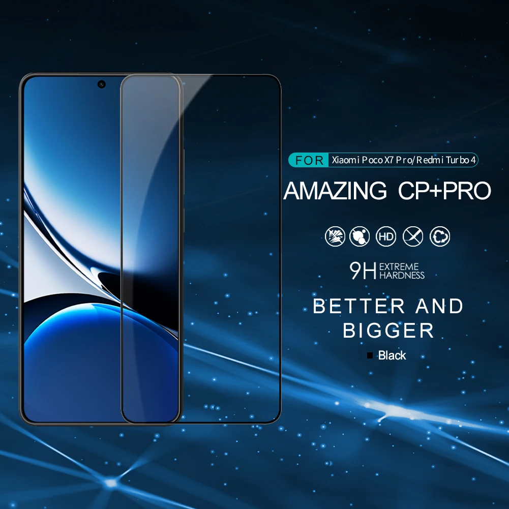 

For Xiaomi Poco X7 Pro 5G Nillkin CP+PRO Tempered Glass 2.5D 9H Full Cover Screen Protector for Poco X7 Pro 5G