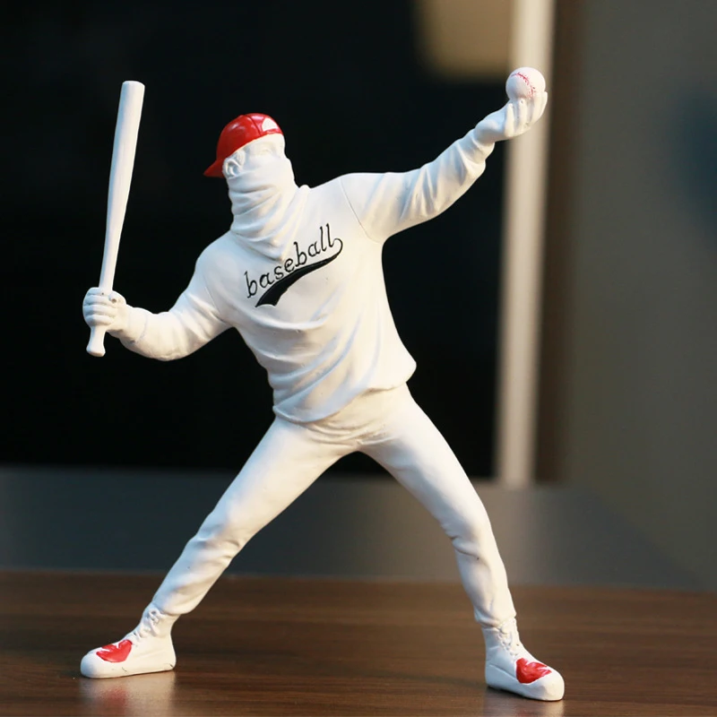 Sculptures de figurines européennes et américaines, figurine en résine Banksy, petits objets décoratifs pour la maison, le salon et la cave à vin