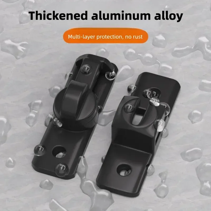 مزلاج بولت بدون حفر وقفل باب منزلق - مثبت على السطح للحمام/الفندق/مثبت باب مضاد للسرقة #1