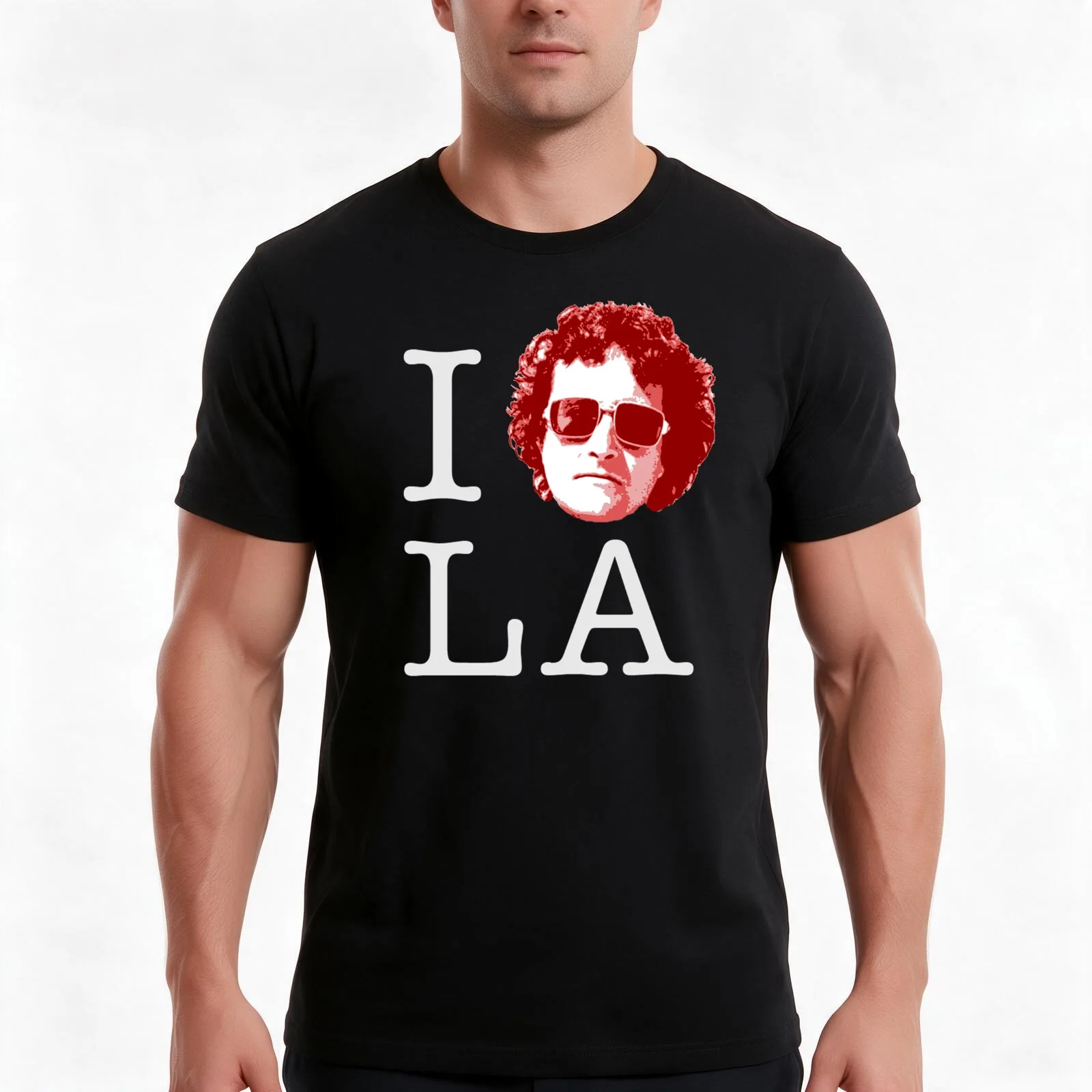 Randy Newman - I Love LA (Light on Dark) T-Shirt Summer Casual Cotton Tee Oversized Streetwear Tops Vintage Graphic Print