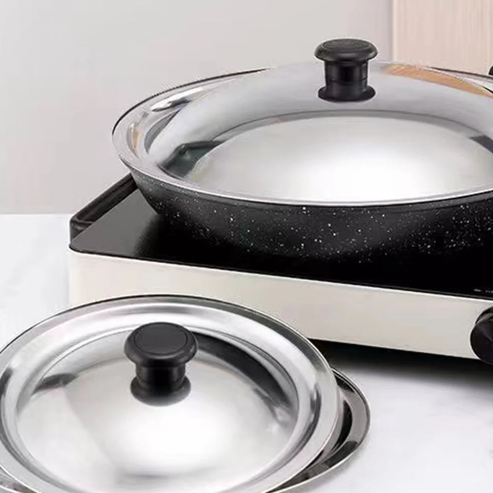 

Stainless Steel Pot Lid 23.5cm Universal Cover for Pans Skillet Fry Pan Replacement Lid Non Stick Cooking Accessory Kitchenware