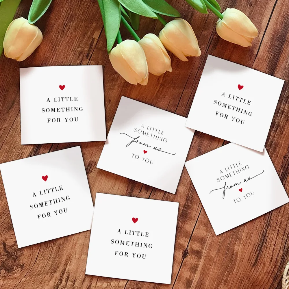 50 قطعة من بطاقات الشكر المربعة البسيطة، بطاقات تقدير صغيرة مناسبة لجميع المناسبات لتغليف الهدايا أو الأعمال أو ديكور الزفاف