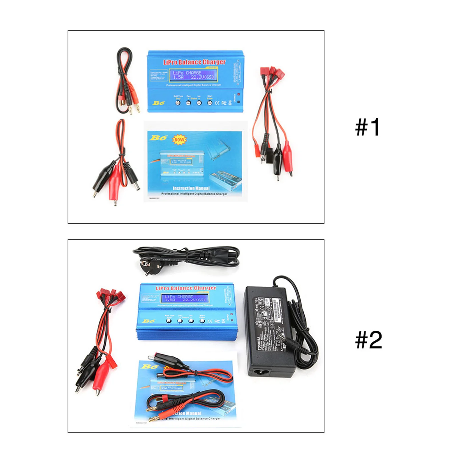 

B6 80W Digital LCD Balance Charger Discharger for LLiPo NiMH RC Battery