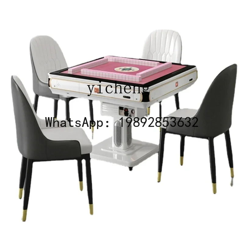 LYY Mahjong Machine Household Automatic Electric Double Drive Folding Warm Air Blower Mute Mahjong Table Dining Table