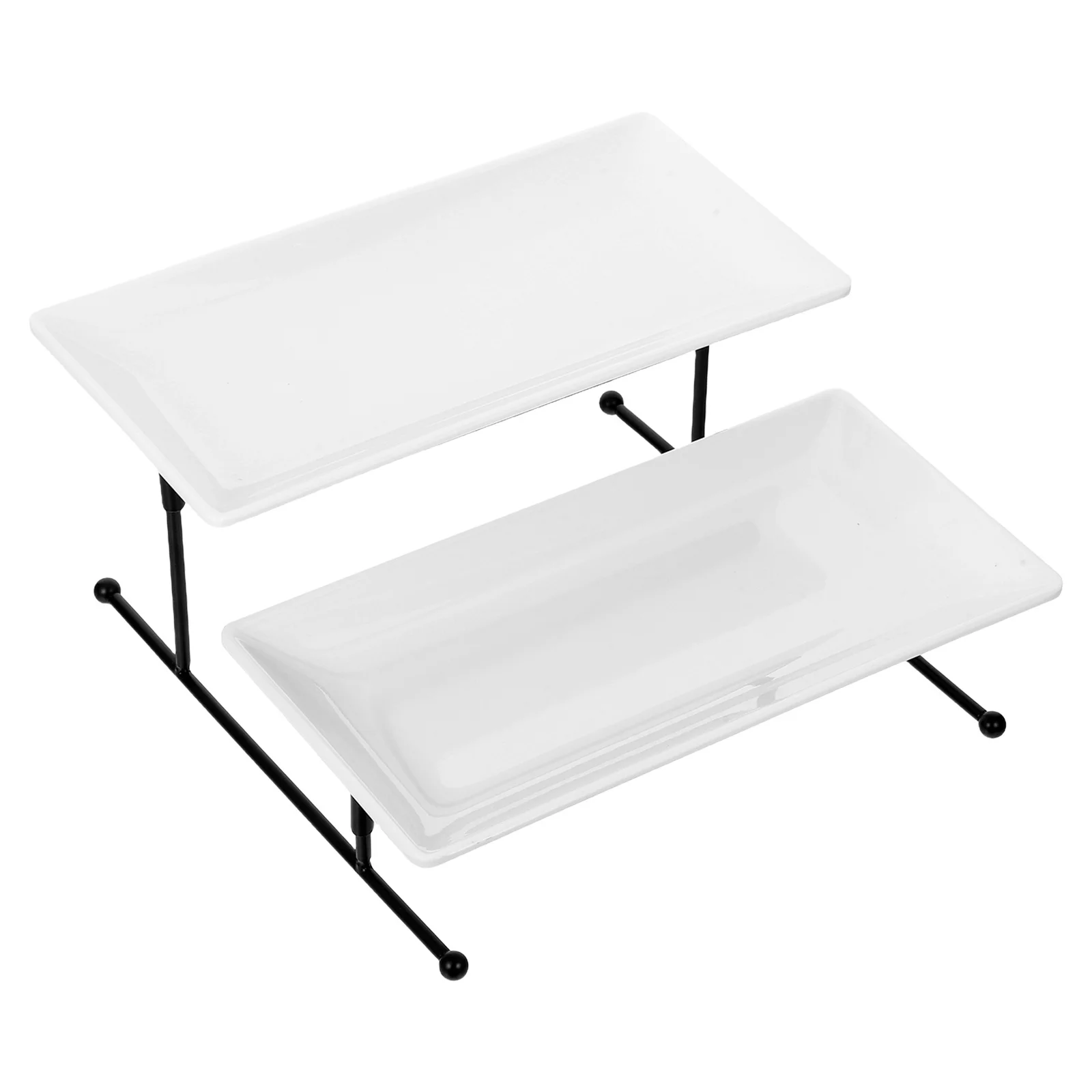 

1pcs 2-Tiered European Style Dessert Stand Cake Plate For Cupcakes Pastries Fruit Display Serving Tray Buffet Party Decorative