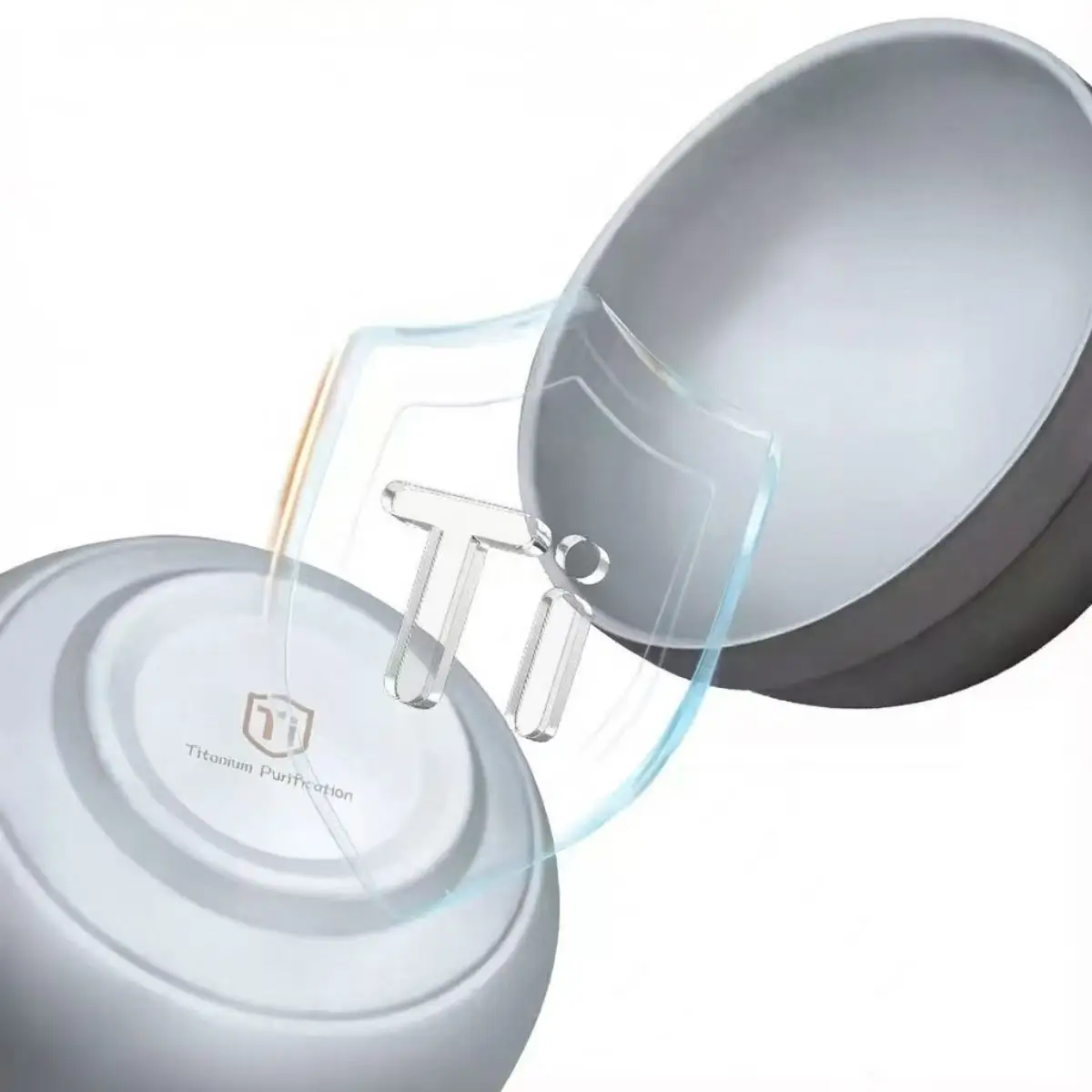 Titanium Purification Portable Bowl Multi Functional Soup Bowl Outdoor Camping Mug Outdoor Camping Double Layer Anti Scald Bowl