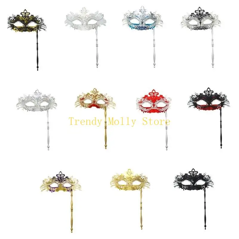N5KB Prachtige Steentjes Maskerade Masker Venetiaanse Maskers Halloween Mardi Gras-Kostuums Bruiloft Ballen Prom Masker