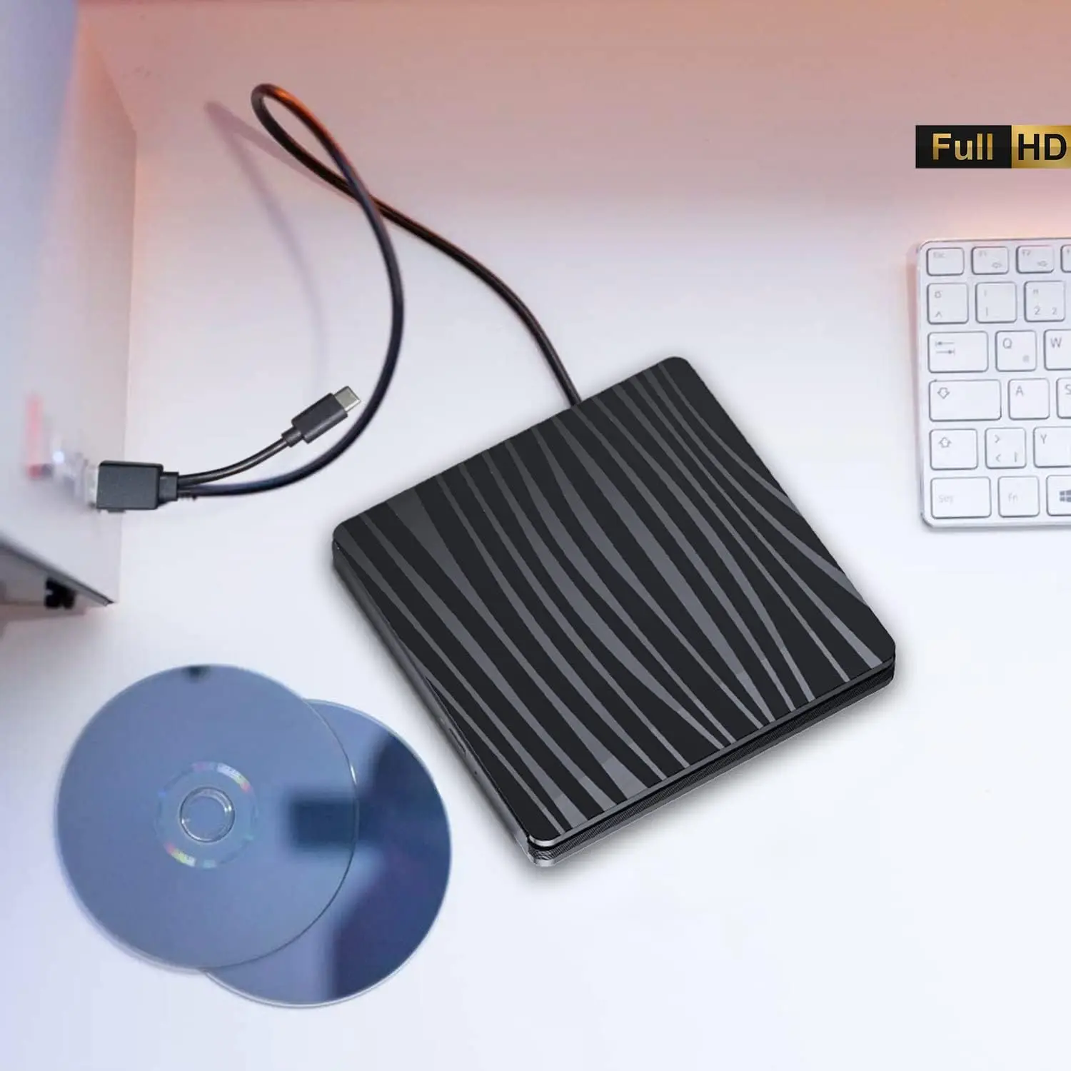 External Blu Ray Drive, USB 3.0 Type-C Blu Ray Burner Blu-Ray Reader and Writer 3D BD-ROM Optical DVD Recorder BD-RE Bluray Play image 6