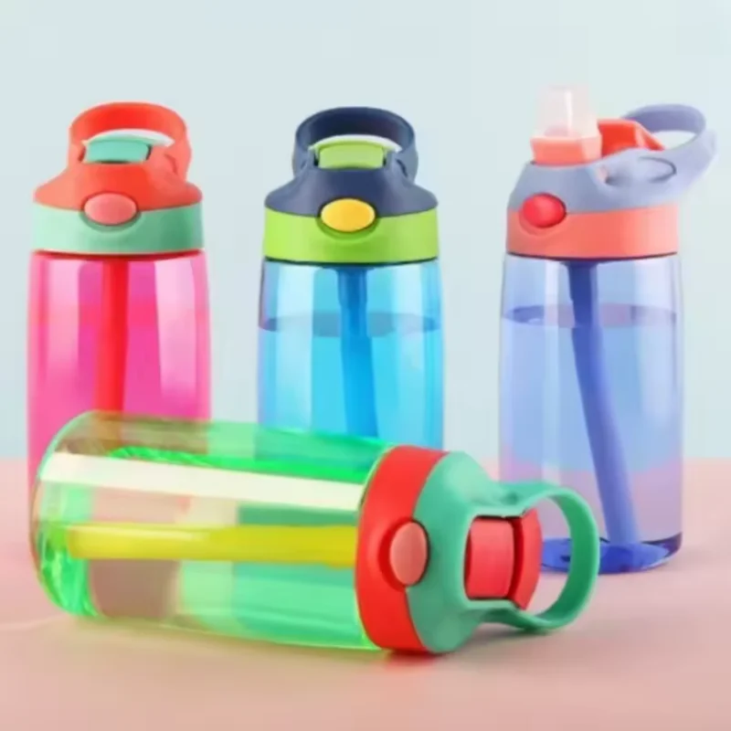 

Kids Water Cup Creative Safe Baby Feeding Cups with Straws Leakproof Water Bottles Outdoor Portable Children Cups