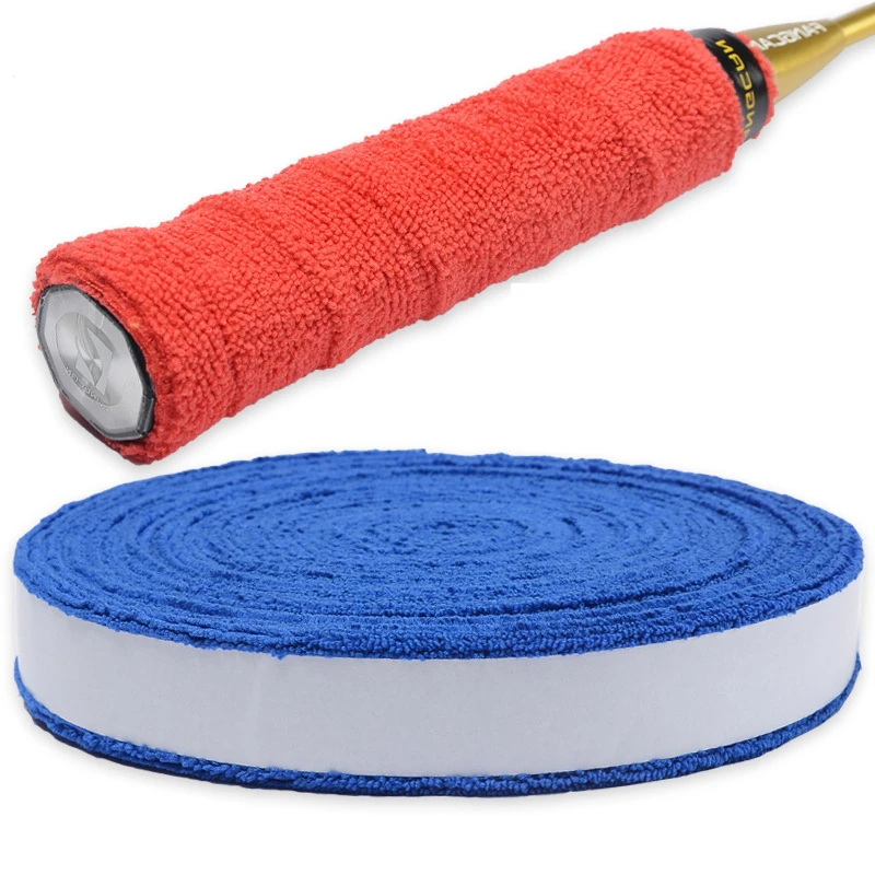 Anti-slip Badminton Tennis Cotton Towel Hand Glue Grip Overgrips Badminton Racket Wool Sweat Band 5/10M