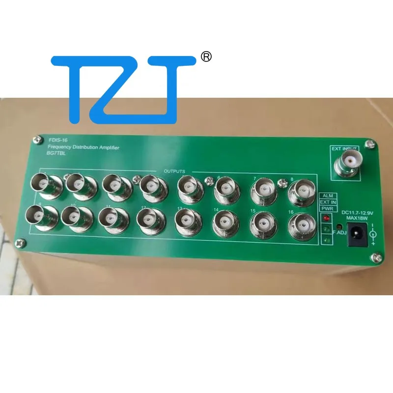 

TZT 10M/100M Sine Wave BNC/SMA Port 13dBm Frequency Distributor 16-Channel Output Frequency Divider Distribution Amplifier