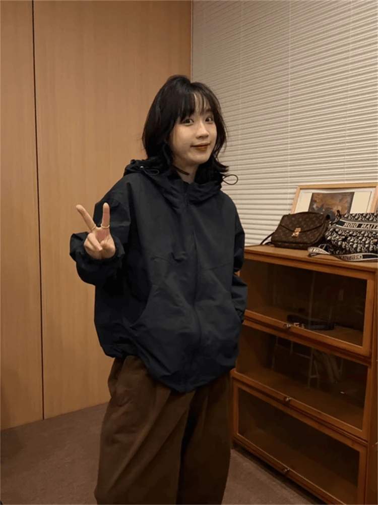 Casual Hooded Women's Jaet Dongda Gate Spring 2026 New Sle Faionable All-Match Trendy Long Sve Zipper Closure Floral...